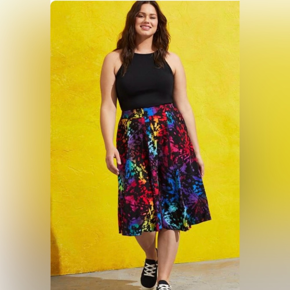 Torrid Midi Challis Button-Front Skirt XL/Torruf size 1